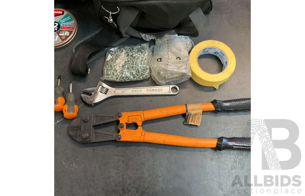 Assorted Hand Tools in the Carry Bag