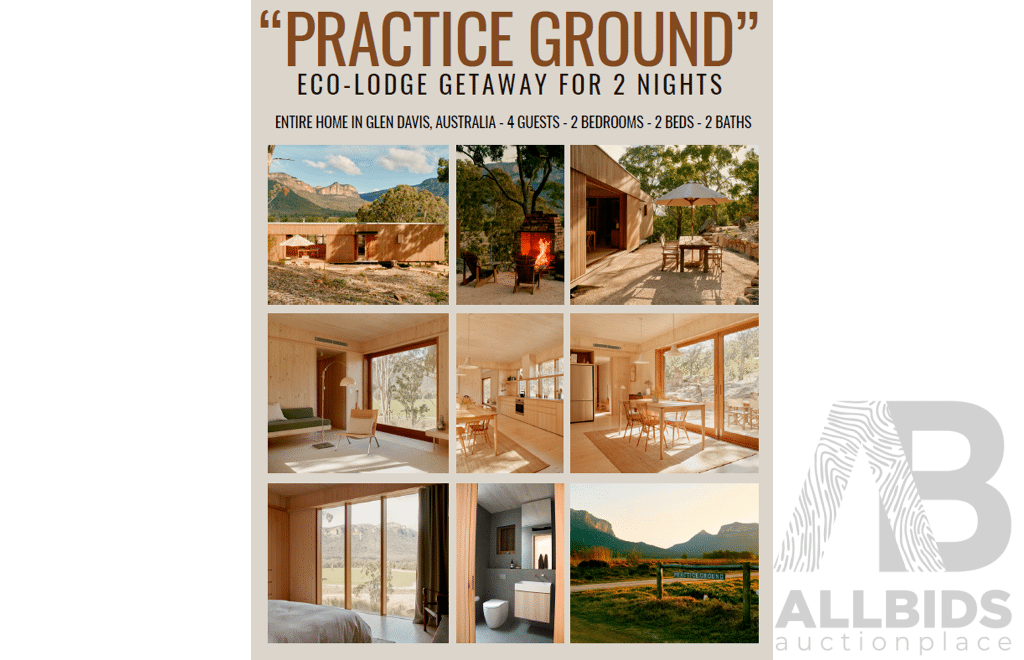 2 Nights ''Practice Ground'' Eco-lodge Getaway at Central Tablelands NSW - Valued at $1,200