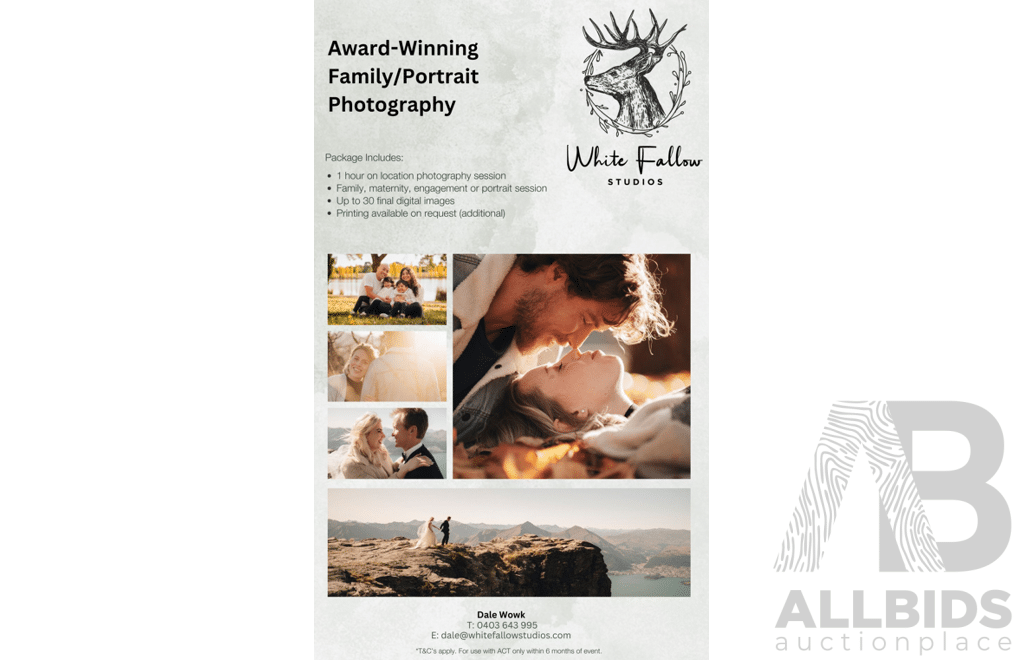 Family Portrait Package From White Fallow Studio - Valued at $450
