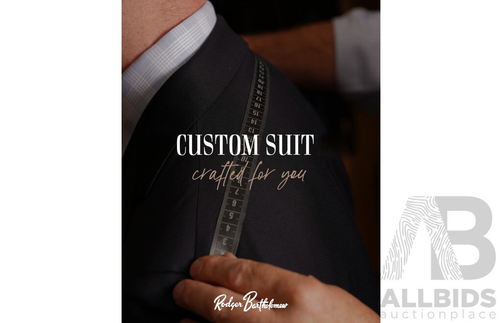 Custom Made Suit From Roger Bartholomew - Valued at $1,200
