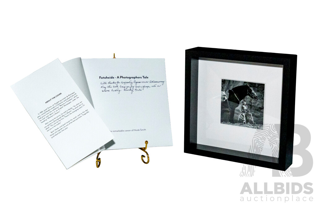 Framed Photo with Authentication Sticker [on Back] + Artist Signed Coffee Table Book