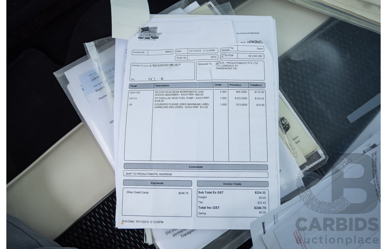 01/1961 Cadillac DeVille Short Deck 4d Sedan Olympic White V8 6.4L