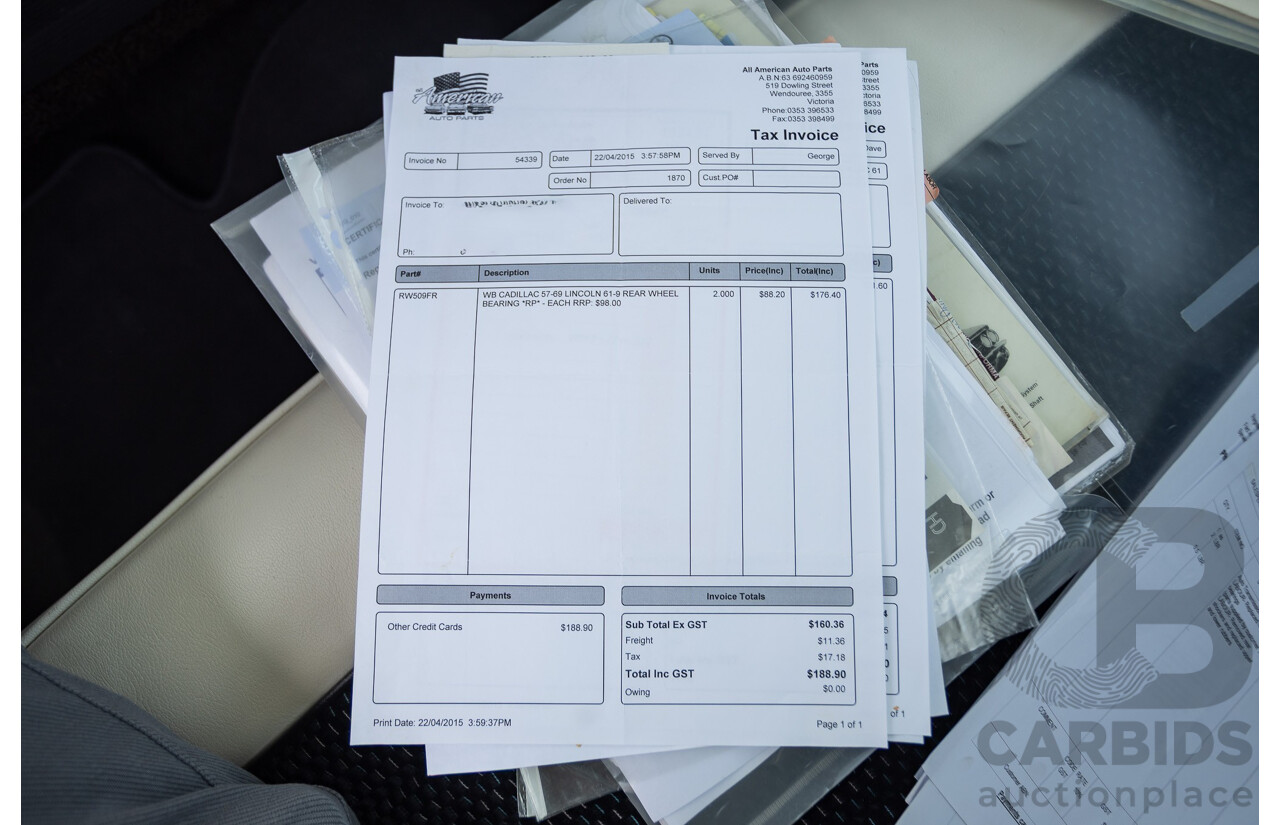 01/1961 Cadillac DeVille Short Deck 4d Sedan Olympic White V8 6.4L