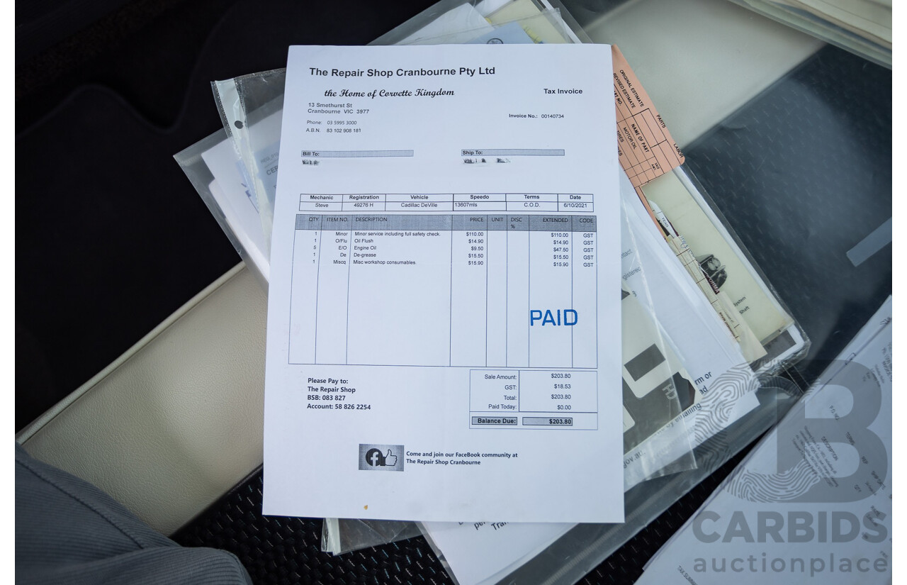 01/1961 Cadillac DeVille Short Deck 4d Sedan Olympic White V8 6.4L