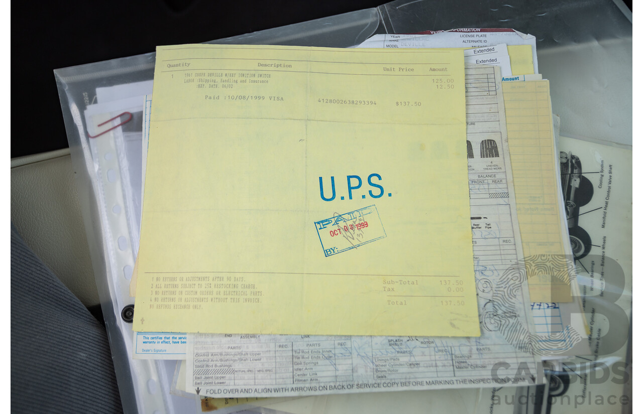 01/1961 Cadillac DeVille Short Deck 4d Sedan Olympic White V8 6.4L