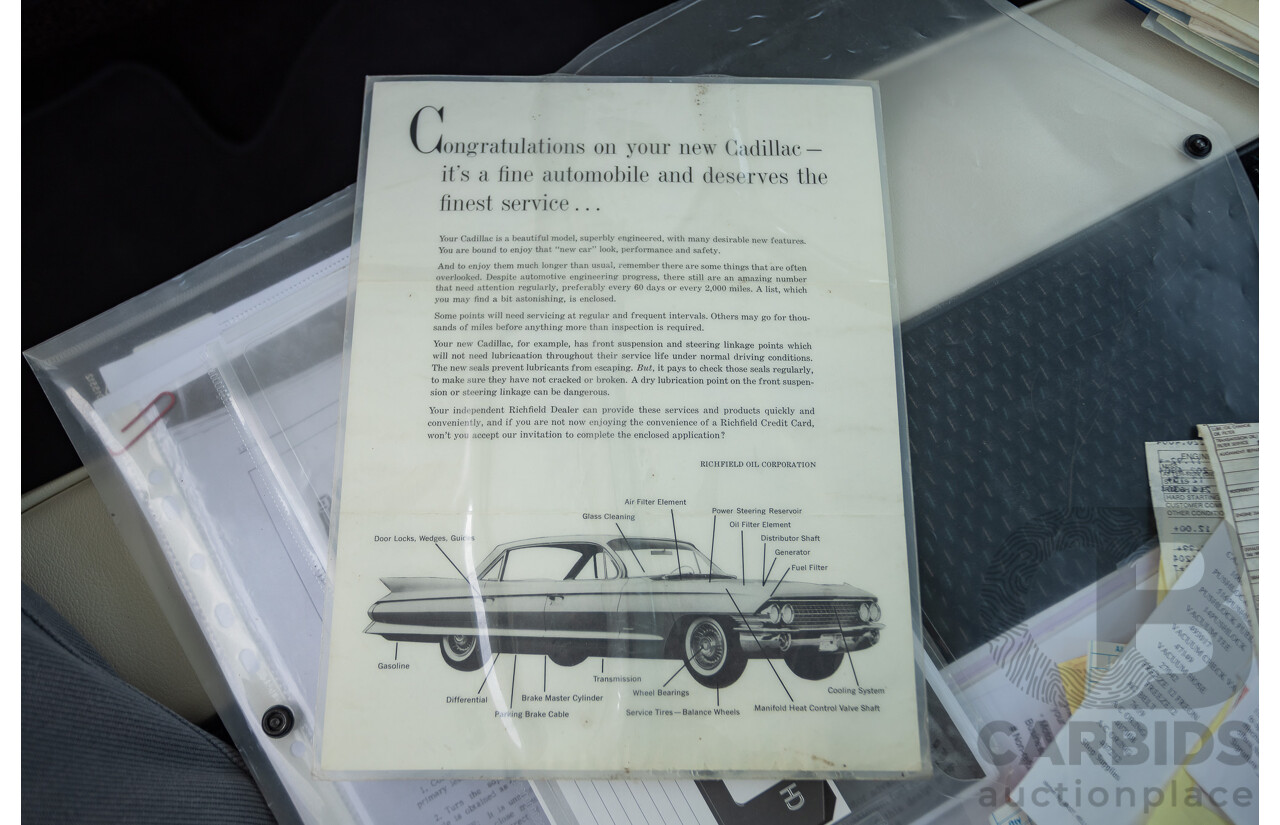 01/1961 Cadillac DeVille Short Deck 4d Sedan Olympic White V8 6.4L