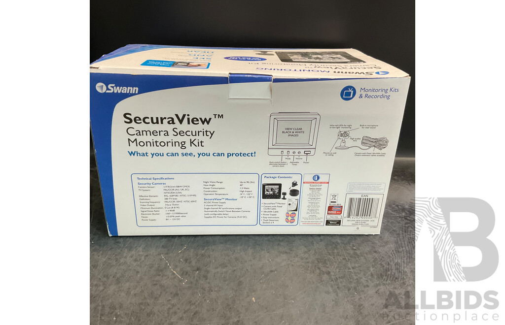 Swann Wireless Door Chime Twin Pack & SecuraView Camera Security Monitoring Kit - Lot of 2