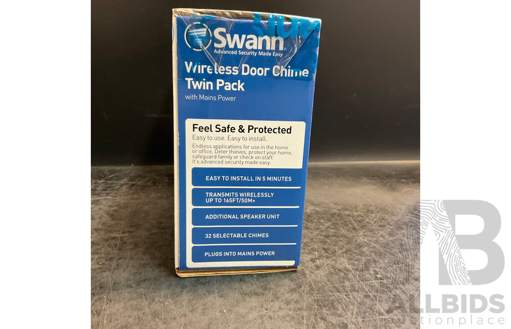 Swann Wireless Door Chime Twin Pack & SecuraView Camera Security Monitoring Kit - Lot of 2