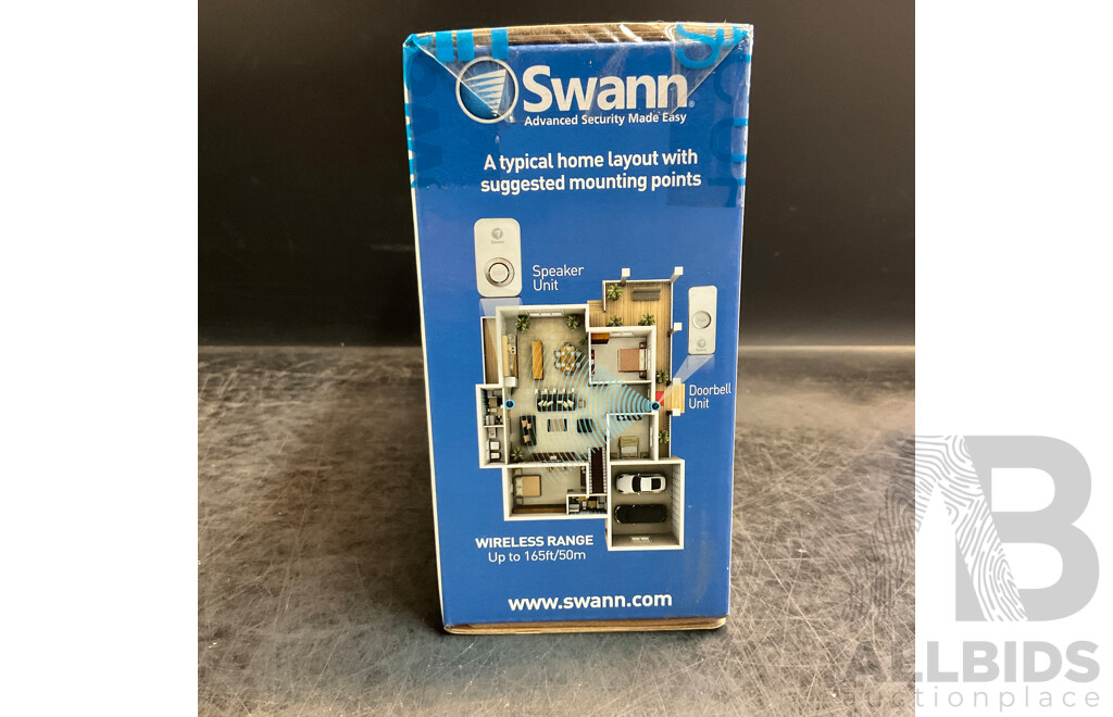 Swann Wireless Door Chime Twin Pack & SecuraView Camera Security Monitoring Kit - Lot of 2
