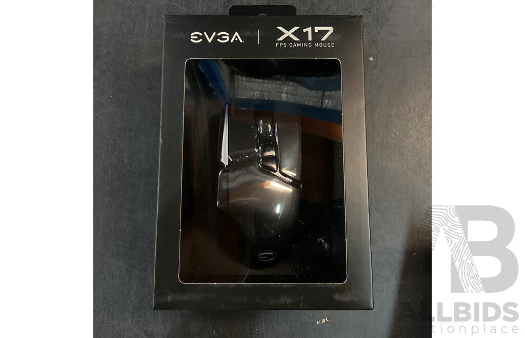 HP Z6000 Bluetooth Mouse & EVGA X17 FPS Gaming Mouse & ALOGIC USB-C Dock NANO - Lot of 3