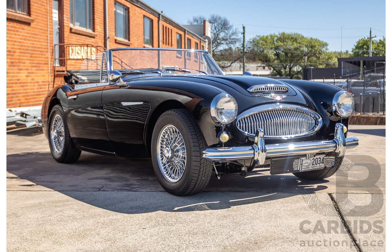 1/1964 Austin Healey 3000 MKIII BJ8 Phase 1 2+2 2d Convertible Black 2.9L