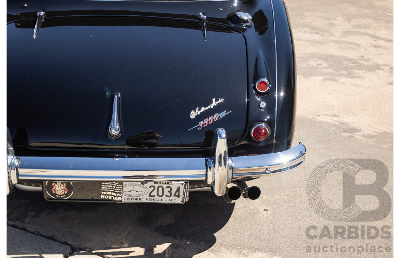 1/1964 Austin Healey 3000 MKIII BJ8 Phase 1 2+2 2d Convertible Black 2.9L