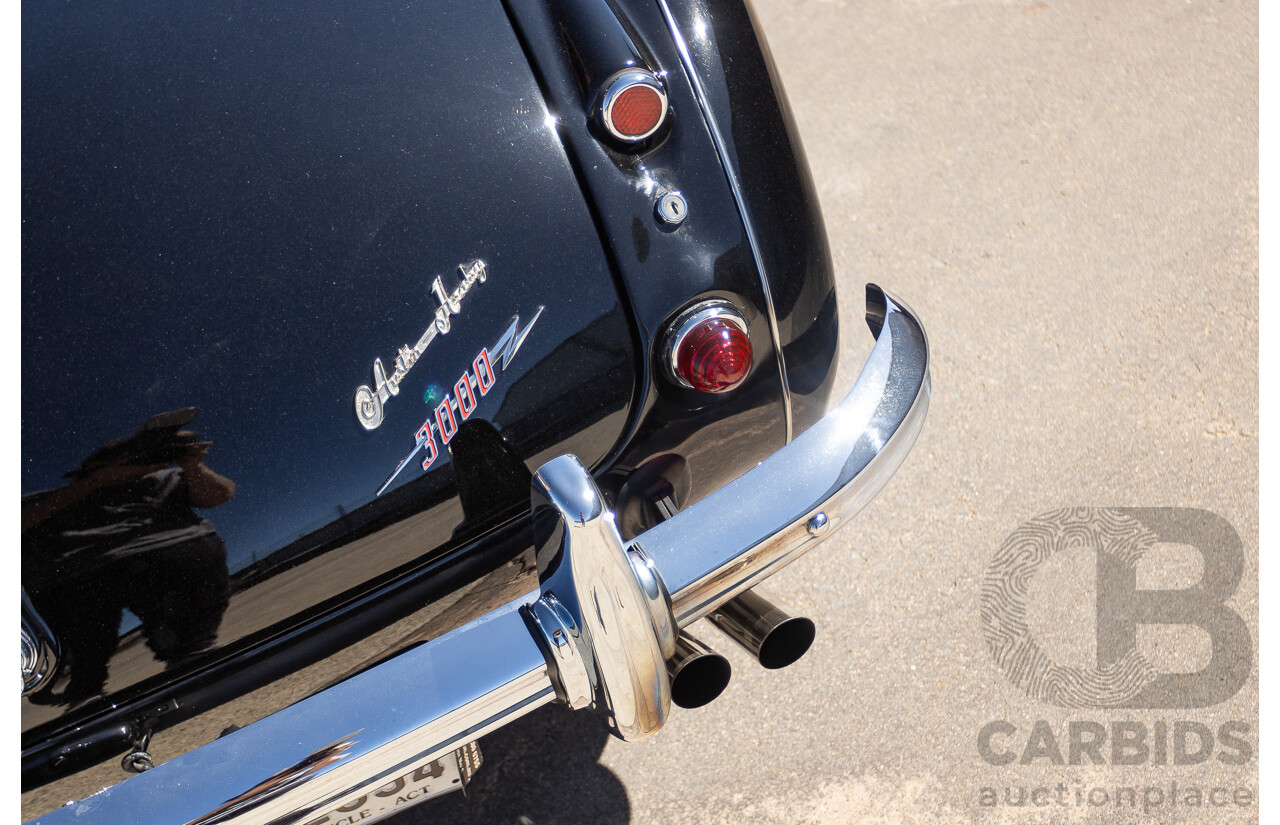 1/1964 Austin Healey 3000 MKIII BJ8 Phase 1 2+2 2d Convertible Black 2.9L