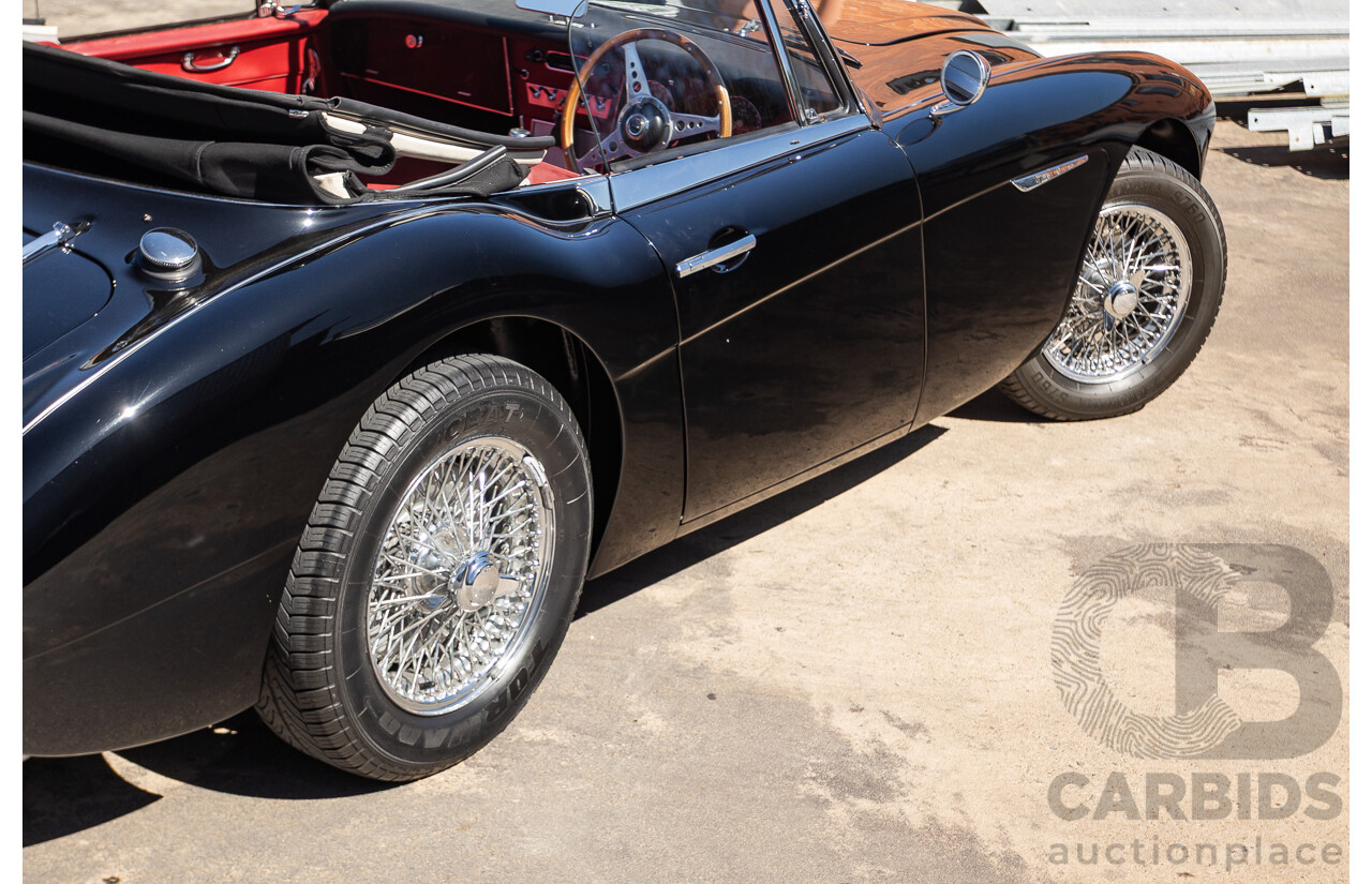 1/1964 Austin Healey 3000 MKIII BJ8 Phase 1 2+2 2d Convertible Black 2.9L
