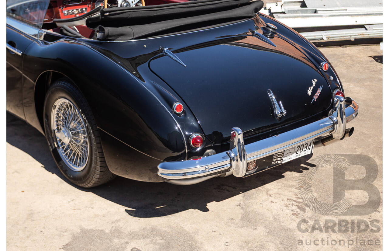 1/1964 Austin Healey 3000 MKIII BJ8 Phase 1 2+2 2d Convertible Black 2.9L