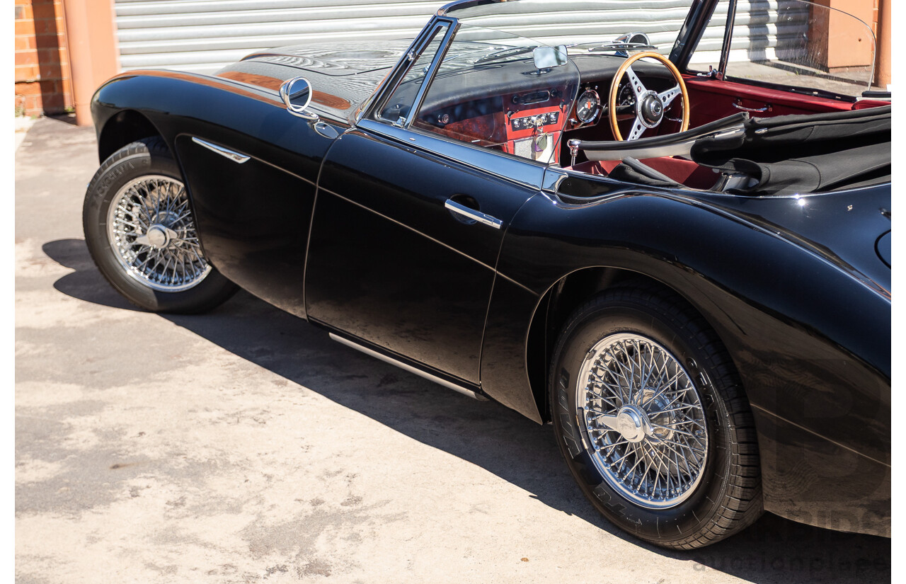 1/1964 Austin Healey 3000 MKIII BJ8 Phase 1 2+2 2d Convertible Black 2.9L