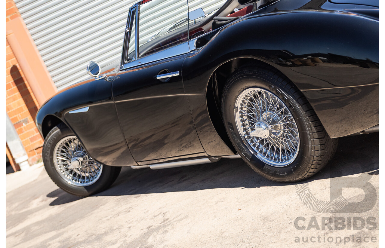 1/1964 Austin Healey 3000 MKIII BJ8 Phase 1 2+2 2d Convertible Black 2.9L