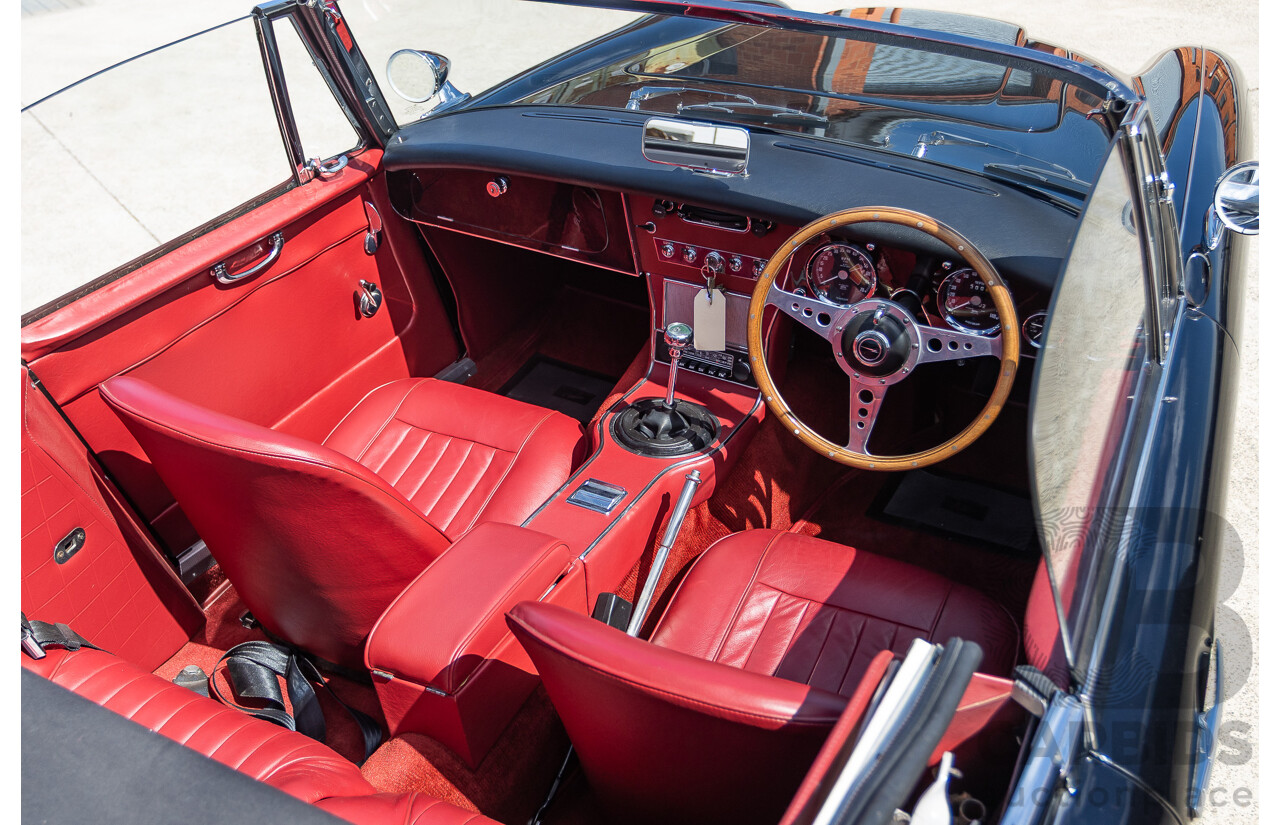 1/1964 Austin Healey 3000 MKIII BJ8 Phase 1 2+2 2d Convertible Black 2.9L