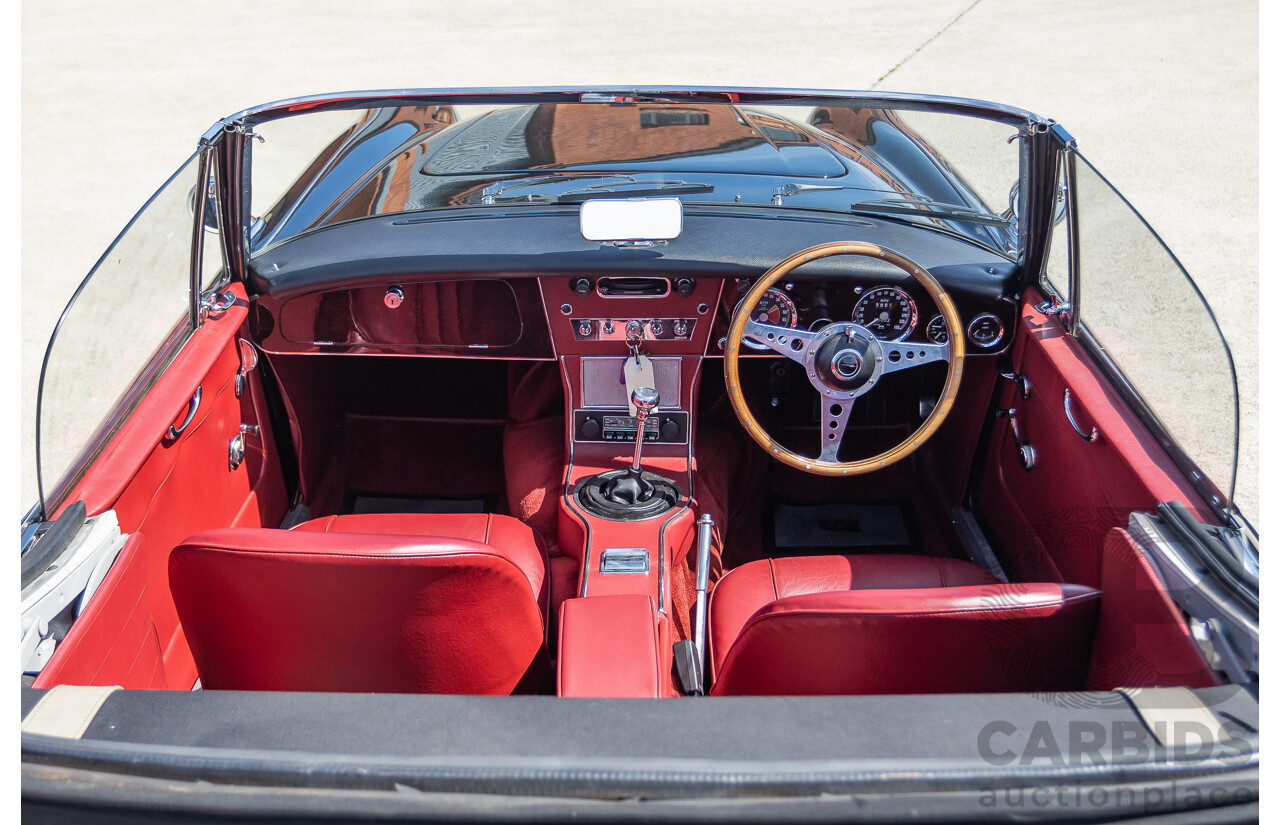 1/1964 Austin Healey 3000 MKIII BJ8 Phase 1 2+2 2d Convertible Black 2.9L