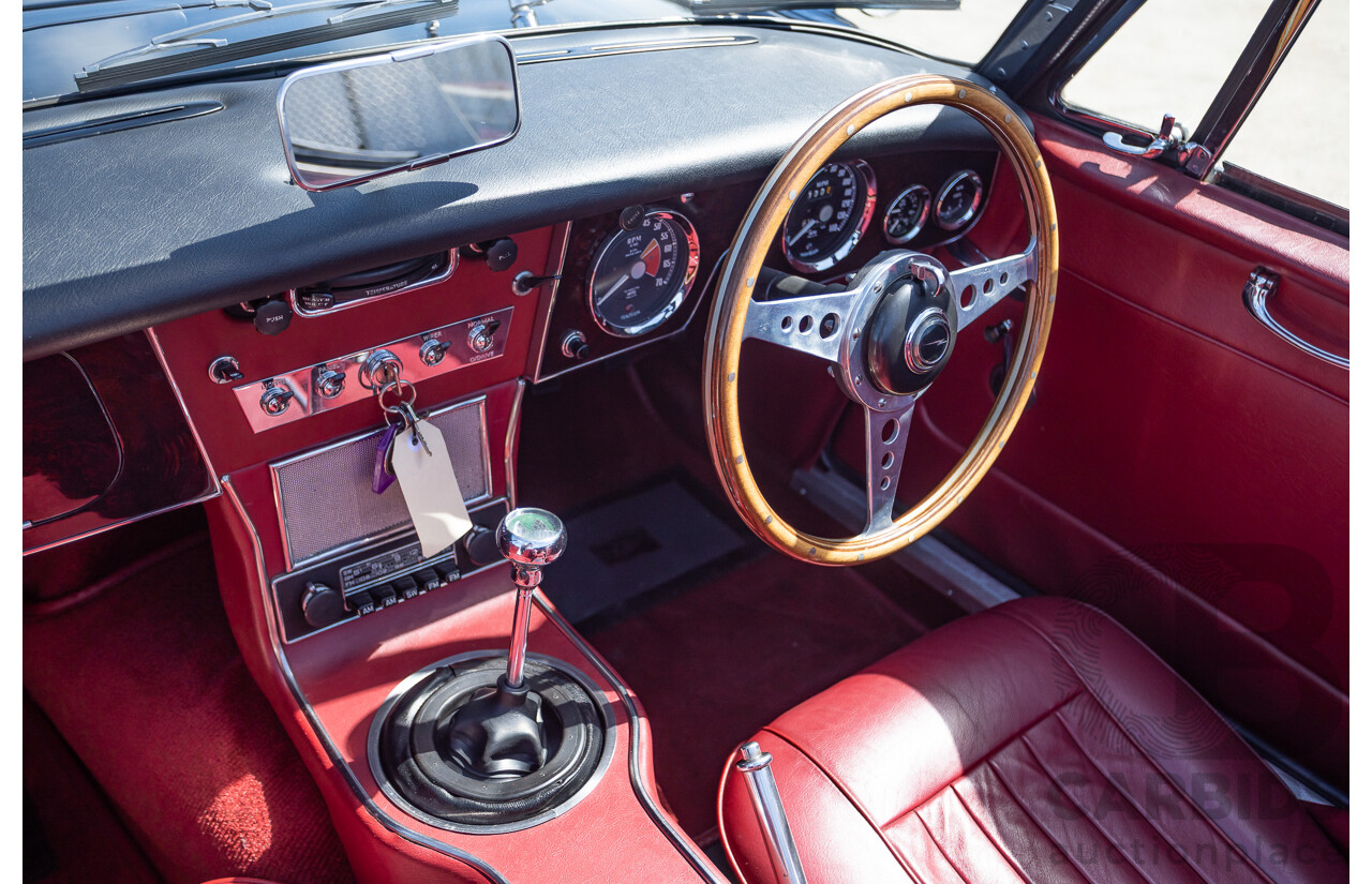 1/1964 Austin Healey 3000 MKIII BJ8 Phase 1 2+2 2d Convertible Black 2.9L