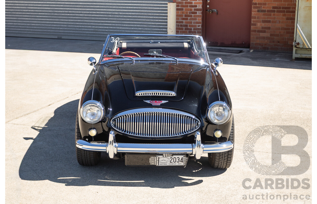 1/1964 Austin Healey 3000 MKIII BJ8 Phase 1 2+2 2d Convertible Black 2.9L