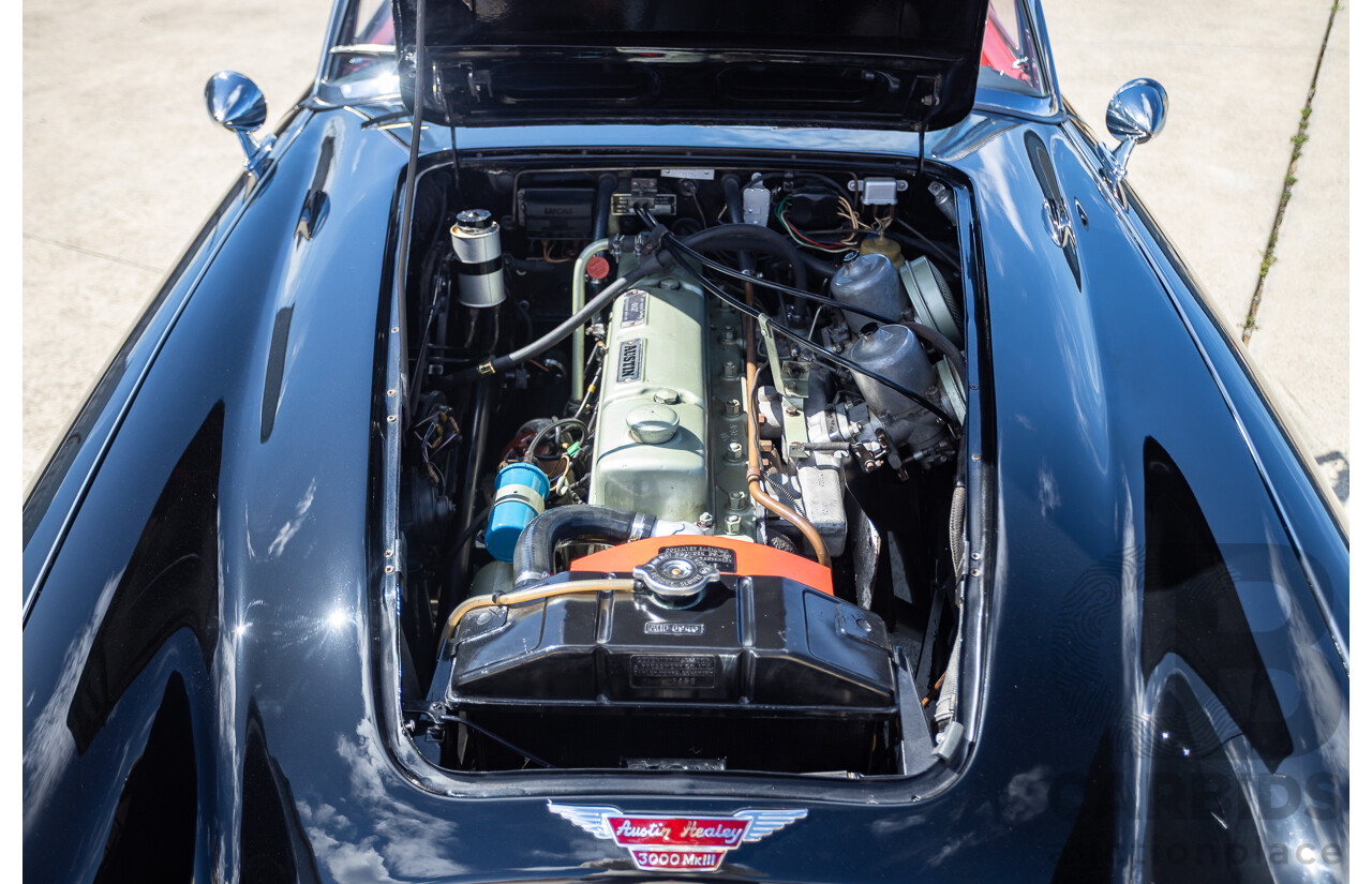 1/1964 Austin Healey 3000 MKIII BJ8 Phase 1 2+2 2d Convertible Black 2.9L