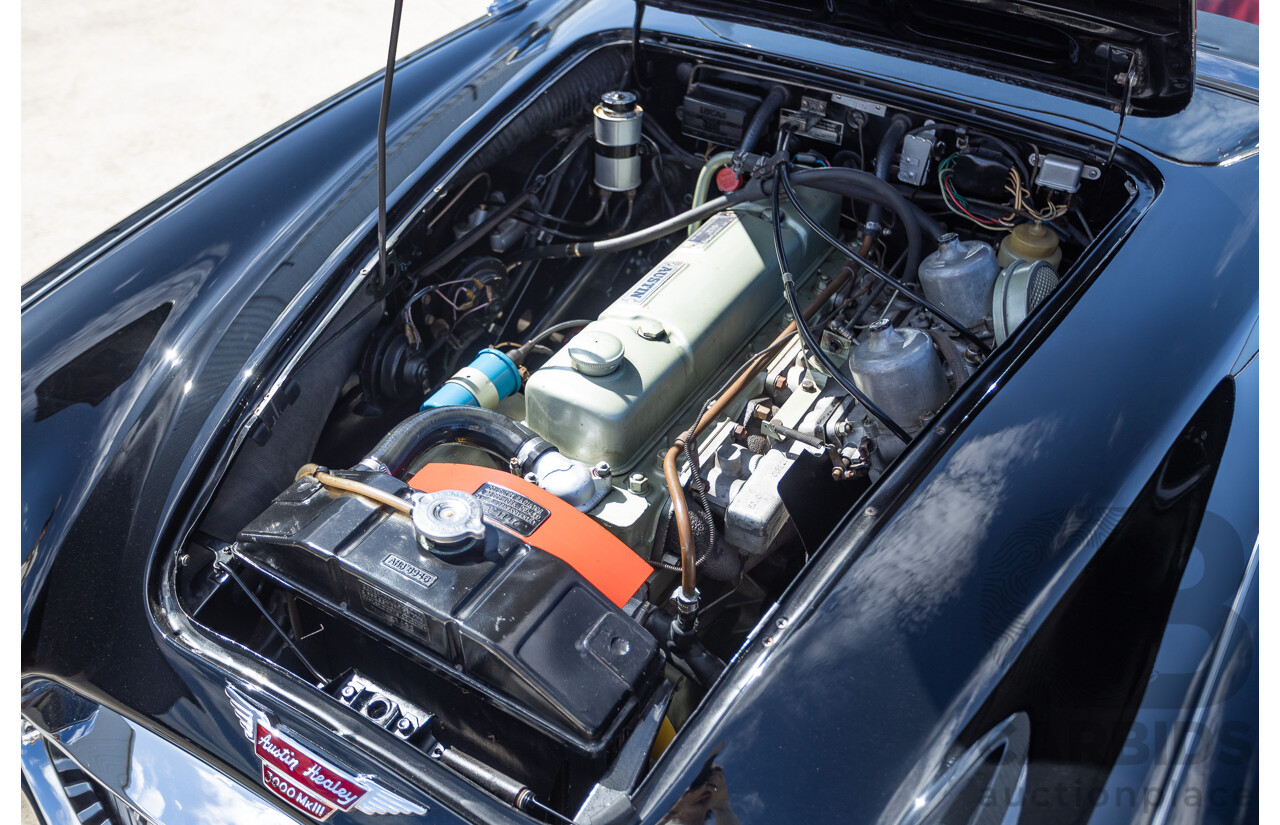 1/1964 Austin Healey 3000 MKIII BJ8 Phase 1 2+2 2d Convertible Black 2.9L