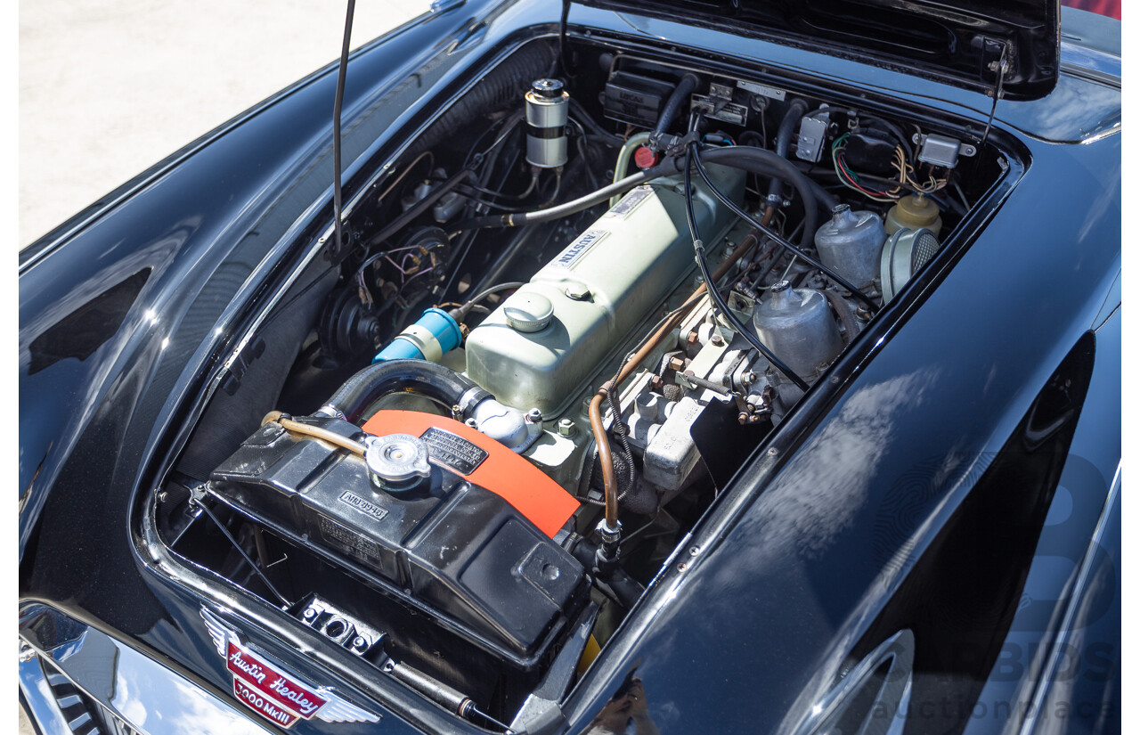 1/1964 Austin Healey 3000 MKIII BJ8 Phase 1 2+2 2d Convertible Black 2.9L