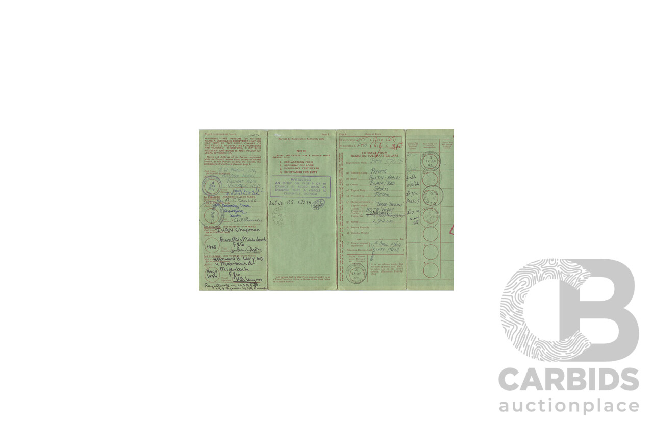 1/1964 Austin Healey 3000 MKIII BJ8 Phase 1 2+2 2d Convertible Black 2.9L