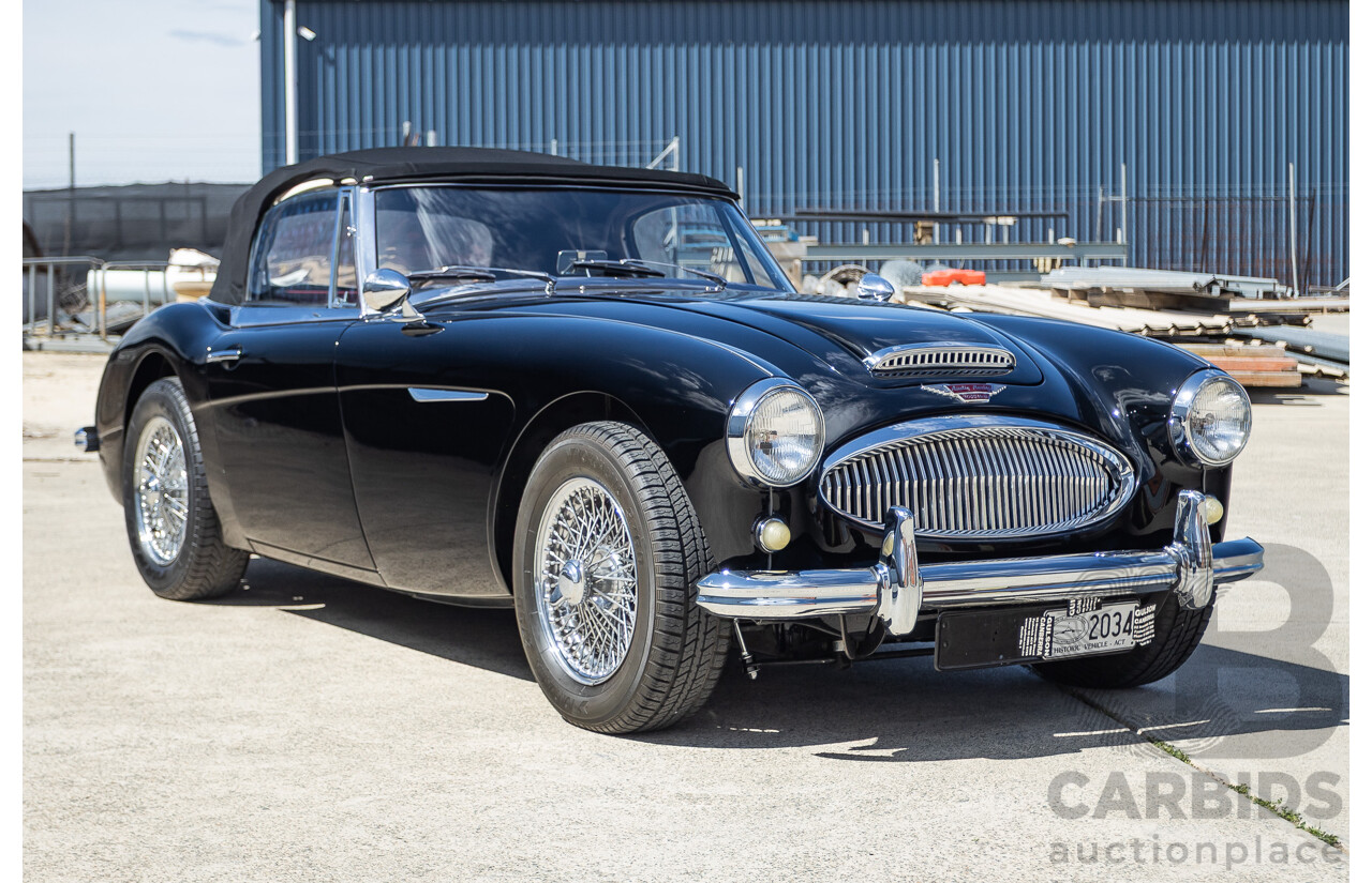 1/1964 Austin Healey 3000 MKIII BJ8 Phase 1 2+2 2d Convertible Black 2.9L