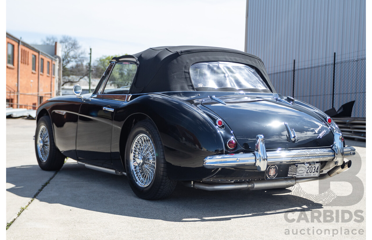 1/1964 Austin Healey 3000 MKIII BJ8 Phase 1 2+2 2d Convertible Black 2.9L
