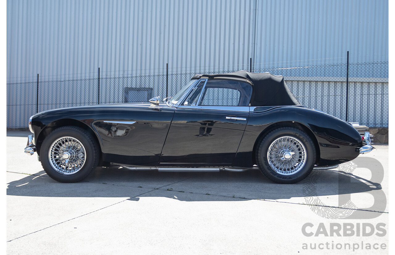 1/1964 Austin Healey 3000 MKIII BJ8 Phase 1 2+2 2d Convertible Black 2.9L