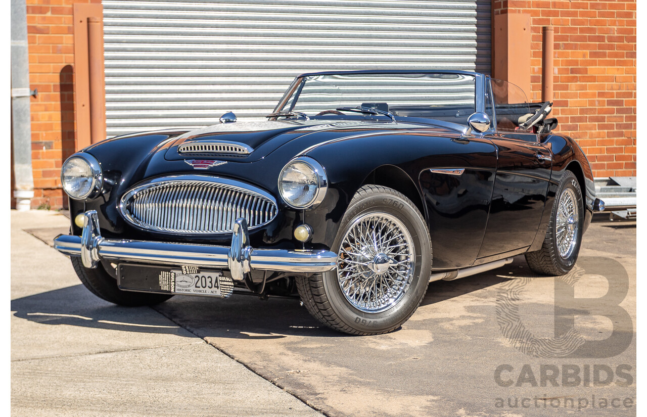 1/1964 Austin Healey 3000 MKIII BJ8 Phase 1 2+2 2d Convertible Black 2.9L
