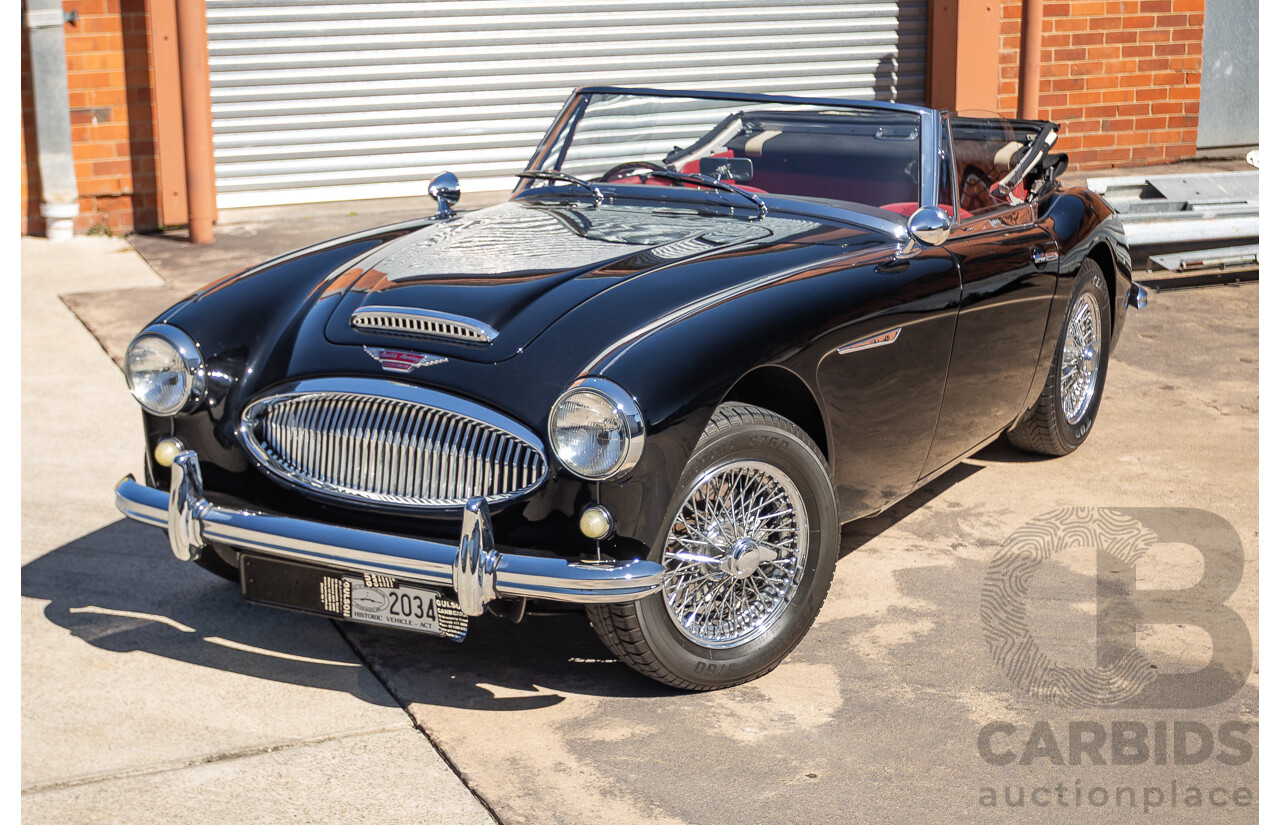 1/1964 Austin Healey 3000 MKIII BJ8 Phase 1 2+2 2d Convertible Black 2.9L