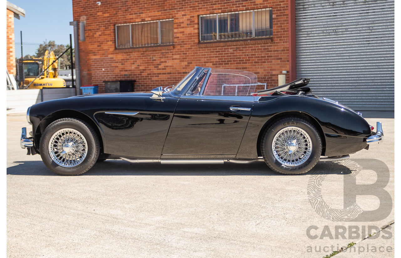 1/1964 Austin Healey 3000 MKIII BJ8 Phase 1 2+2 2d Convertible Black 2.9L