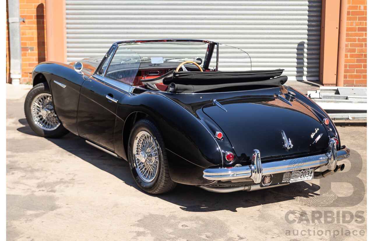 1/1964 Austin Healey 3000 MKIII BJ8 Phase 1 2+2 2d Convertible Black 2.9L