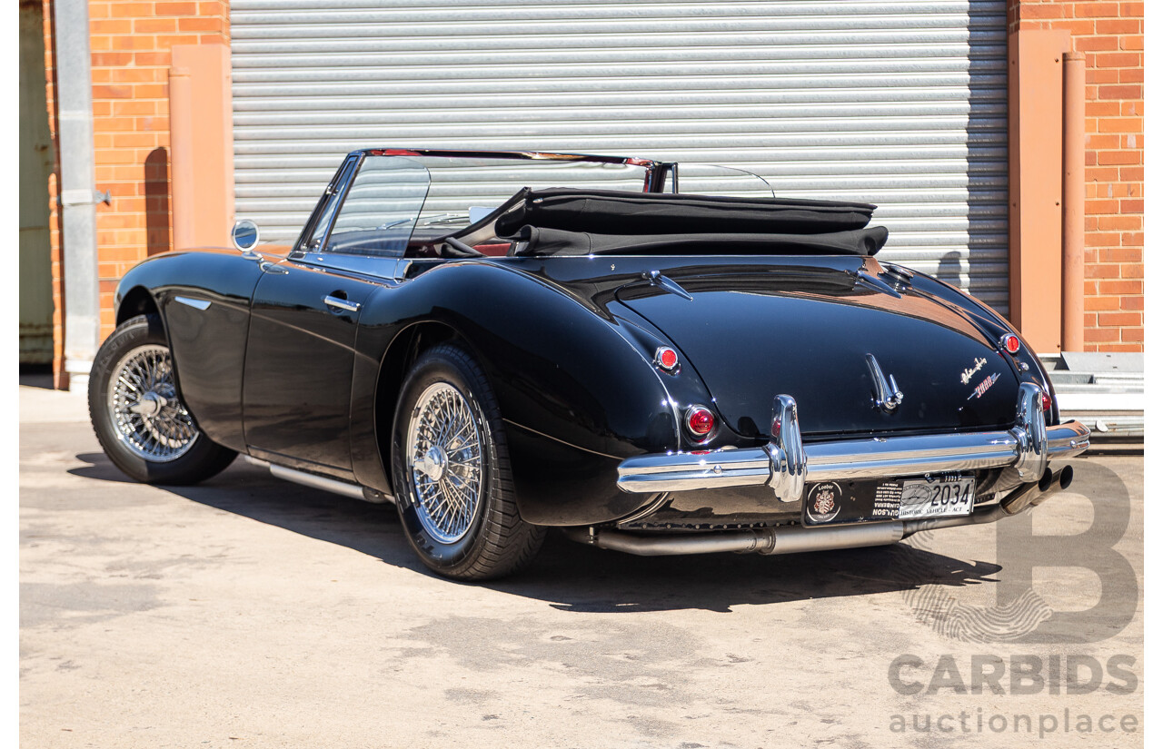 1/1964 Austin Healey 3000 MKIII BJ8 Phase 1 2+2 2d Convertible Black 2.9L