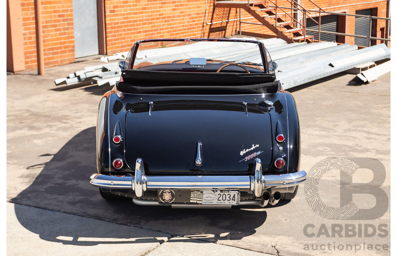1/1964 Austin Healey 3000 MKIII BJ8 Phase 1 2+2 2d Convertible Black 2.9L