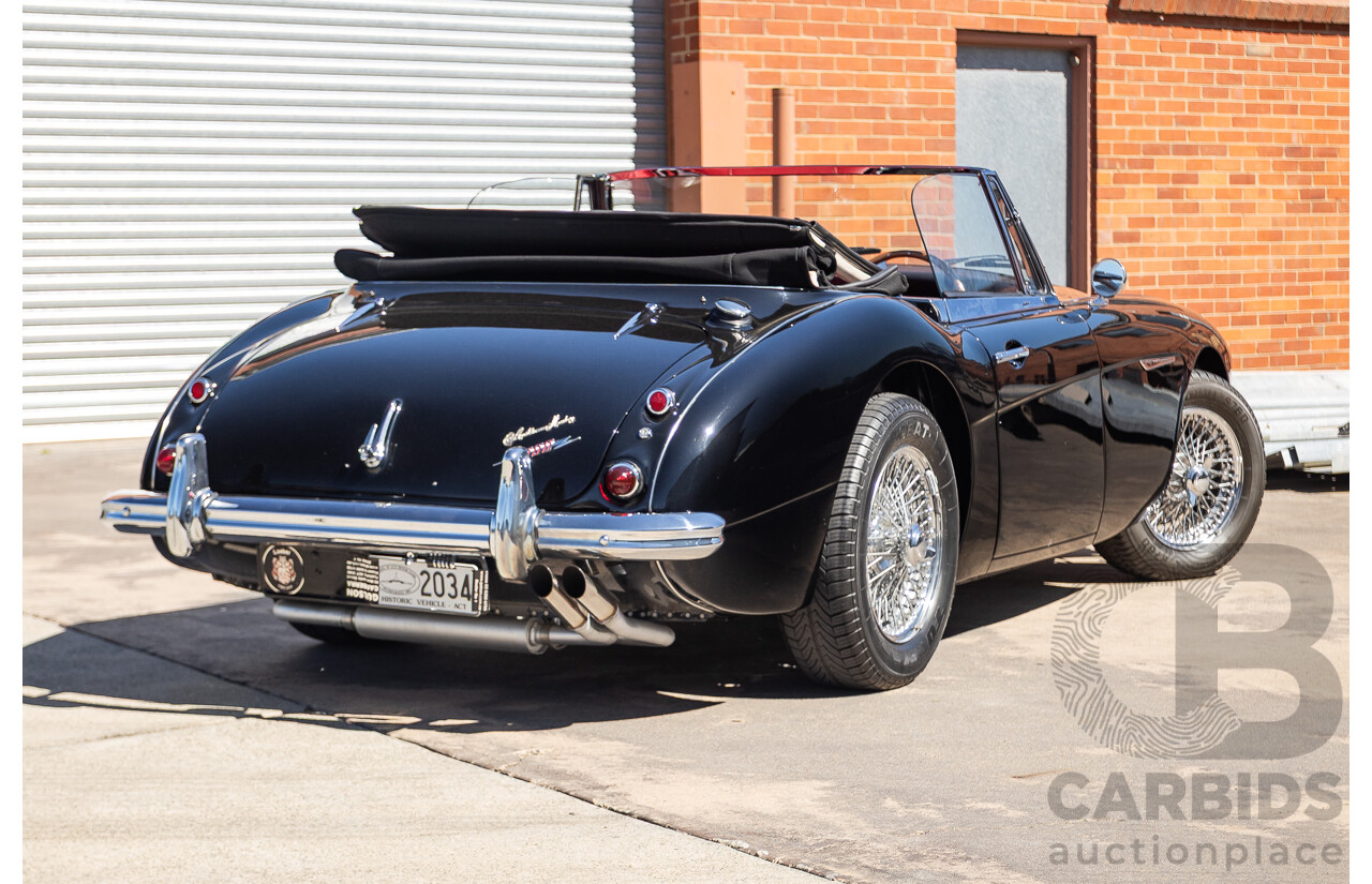 1/1964 Austin Healey 3000 MKIII BJ8 Phase 1 2+2 2d Convertible Black 2.9L