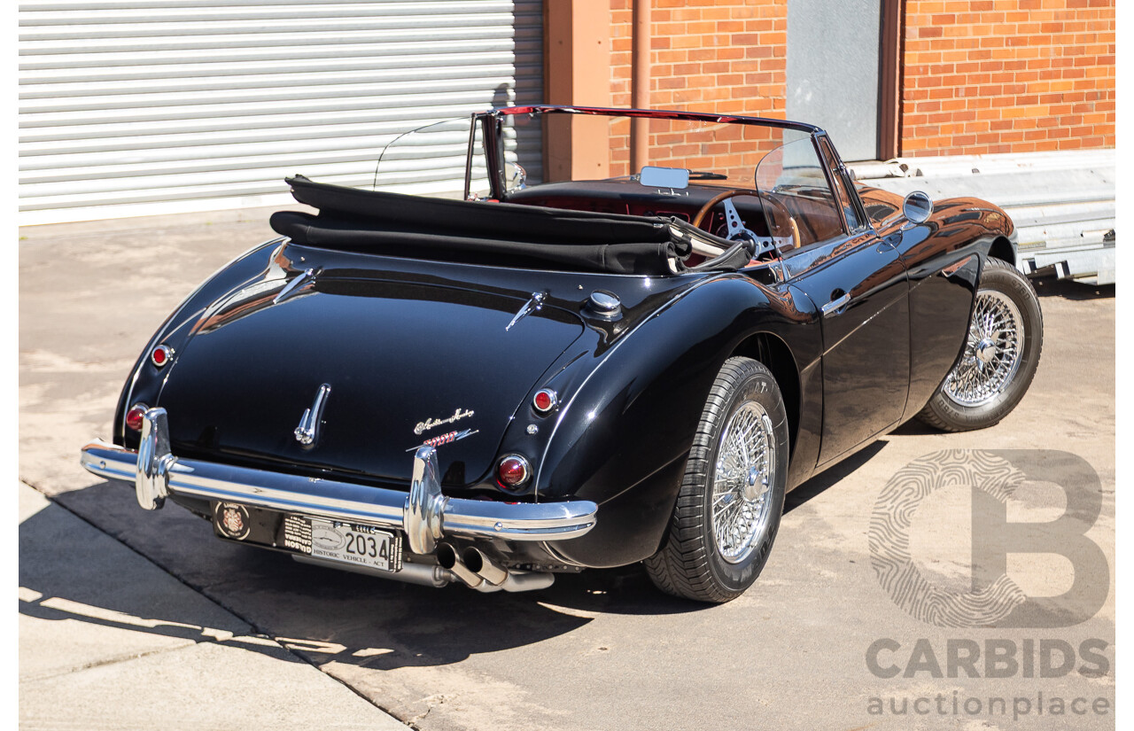 1/1964 Austin Healey 3000 MKIII BJ8 Phase 1 2+2 2d Convertible Black 2.9L
