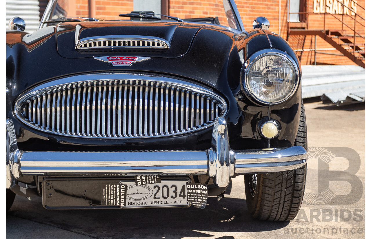 1/1964 Austin Healey 3000 MKIII BJ8 Phase 1 2+2 2d Convertible Black 2.9L