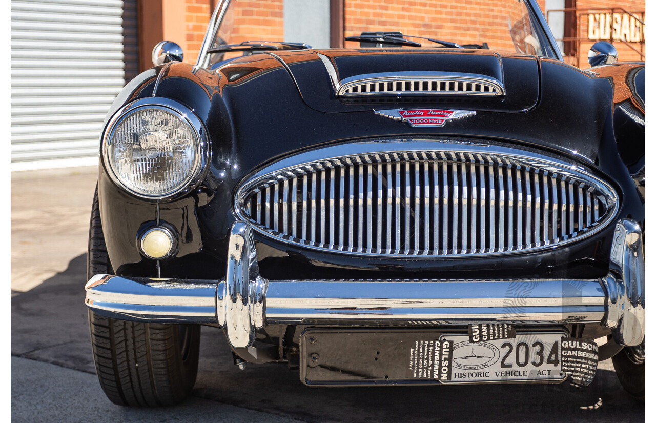1/1964 Austin Healey 3000 MKIII BJ8 Phase 1 2+2 2d Convertible Black 2.9L