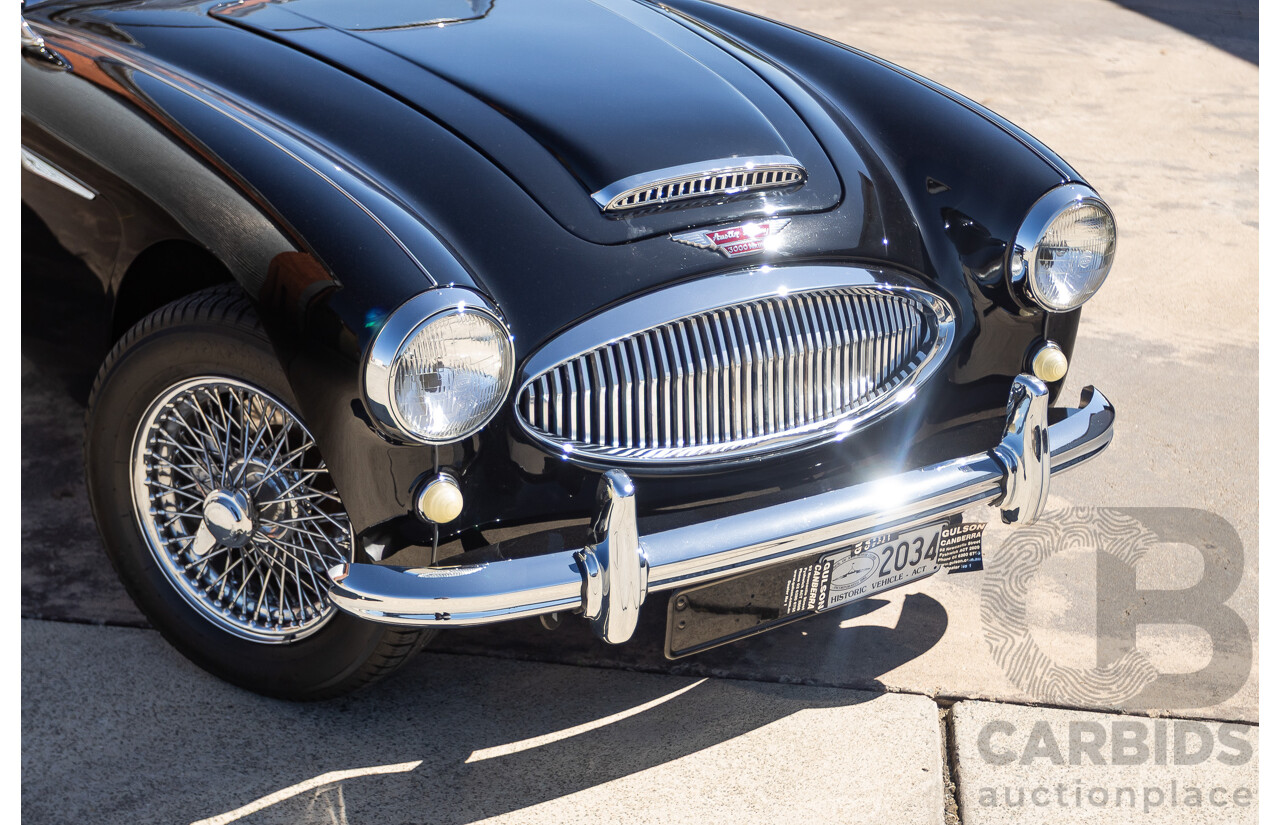1/1964 Austin Healey 3000 MKIII BJ8 Phase 1 2+2 2d Convertible Black 2.9L