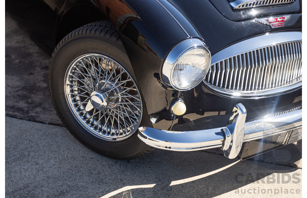 1/1964 Austin Healey 3000 MKIII BJ8 Phase 1 2+2 2d Convertible Black 2.9L