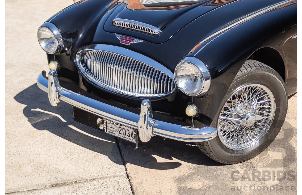 1/1964 Austin Healey 3000 MKIII BJ8 Phase 1 2+2 2d Convertible Black 2.9L