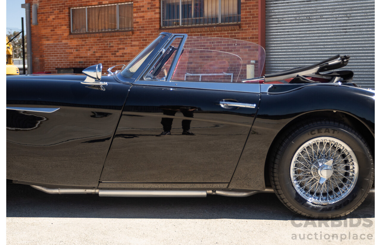 1/1964 Austin Healey 3000 MKIII BJ8 Phase 1 2+2 2d Convertible Black 2.9L