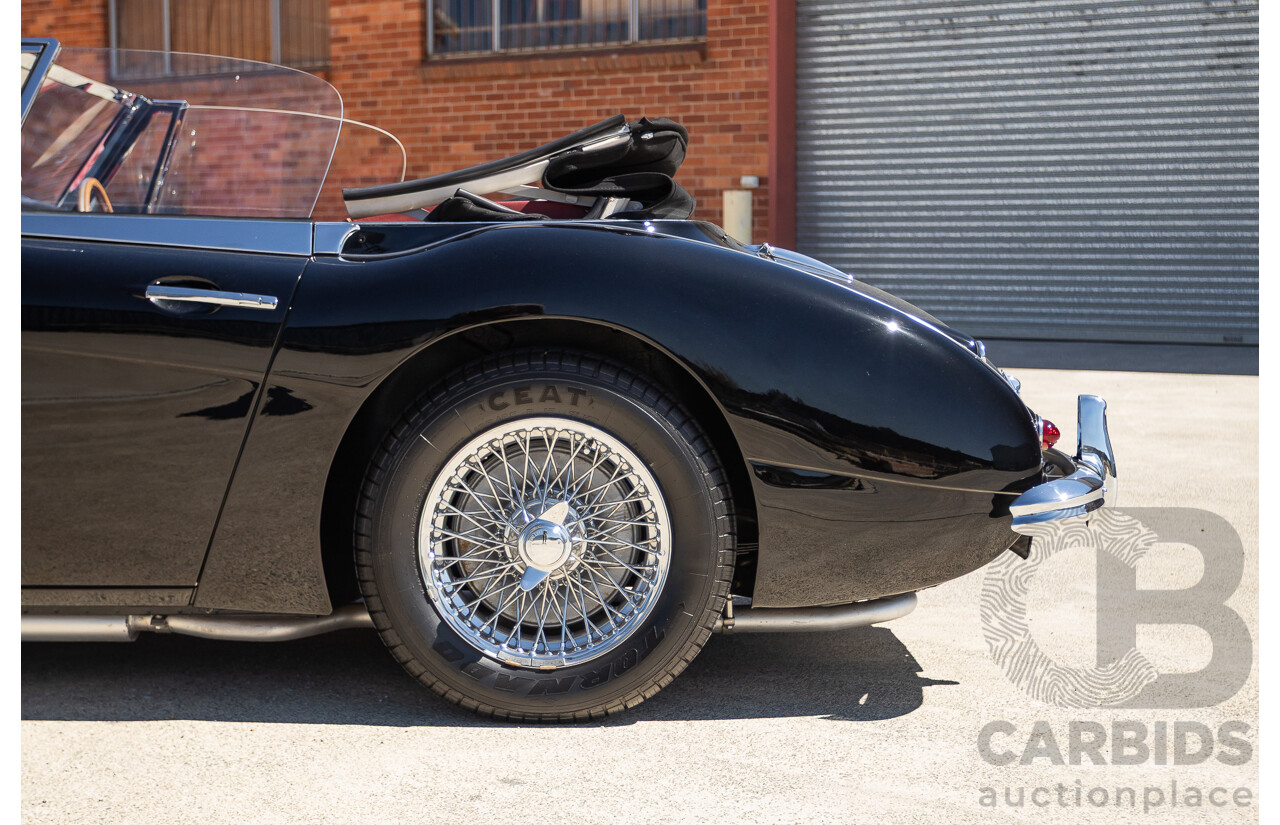 1/1964 Austin Healey 3000 MKIII BJ8 Phase 1 2+2 2d Convertible Black 2.9L
