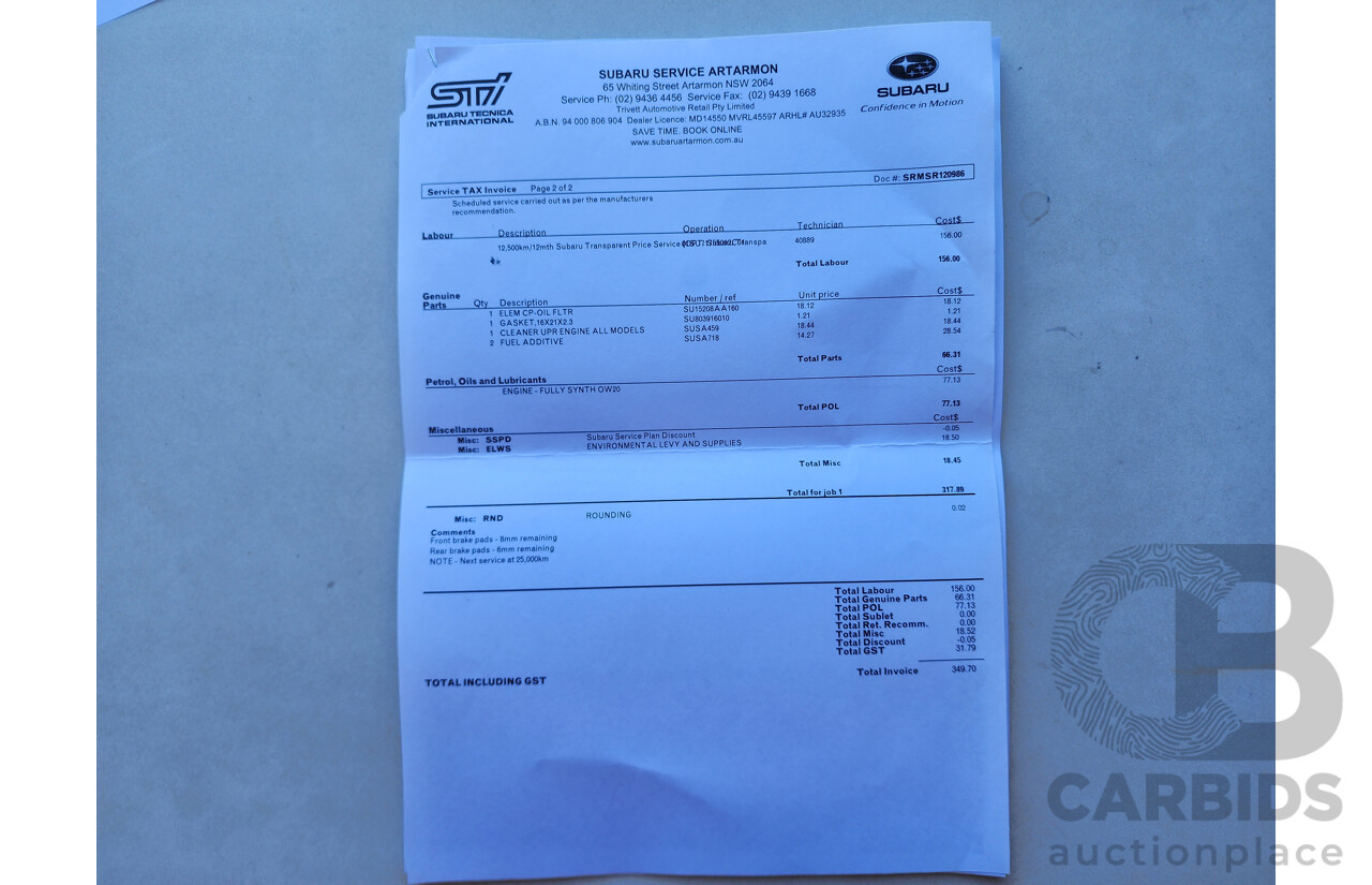 1/2020 Subaru XV 2.0i-S MY20 4d Wagon Silver 2.0L