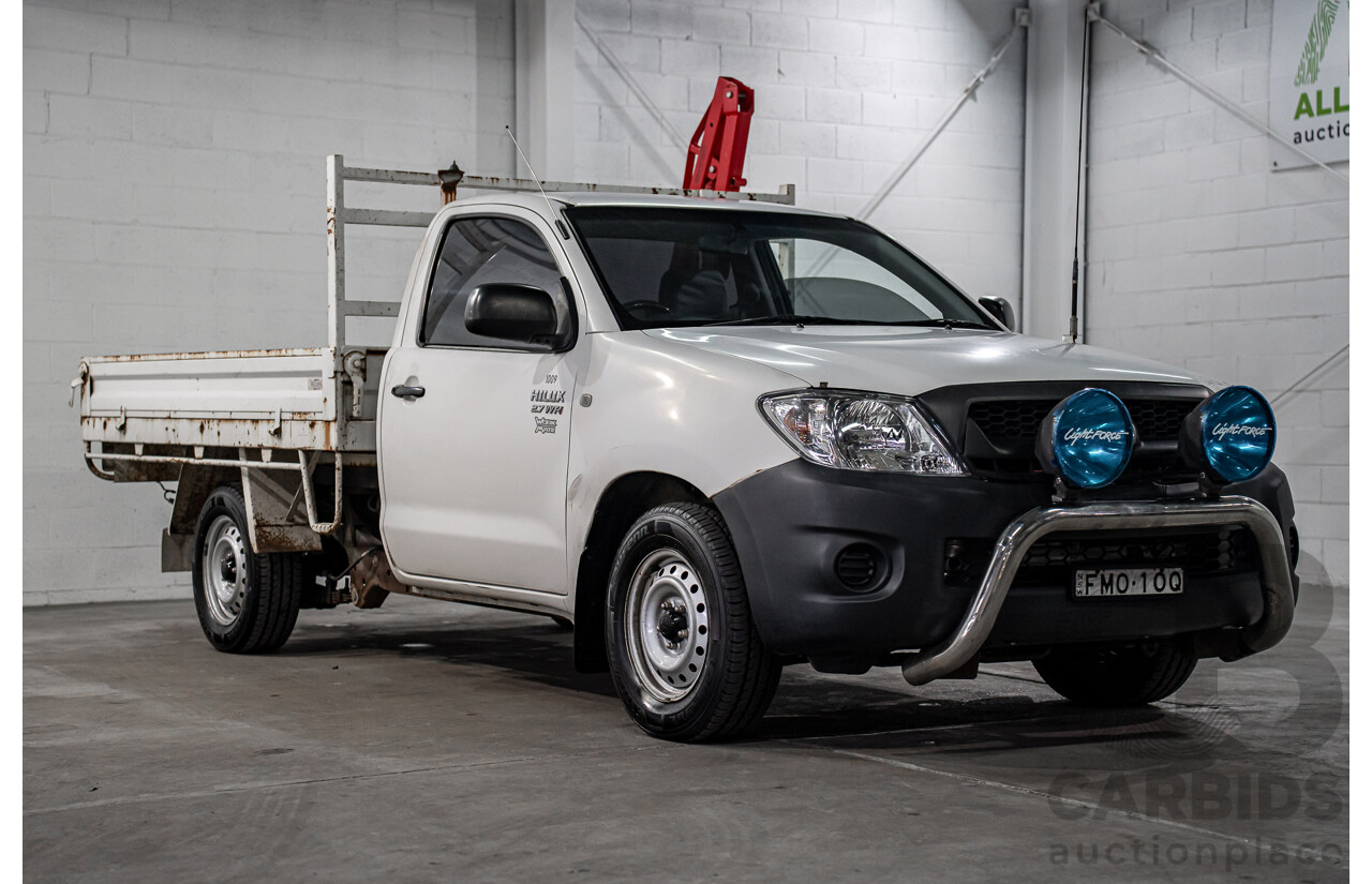 7/2009 Toyota Hilux Workmate TGN16R 08 Upgrade C/Chas White 2.7L - Hydraulic Tipper