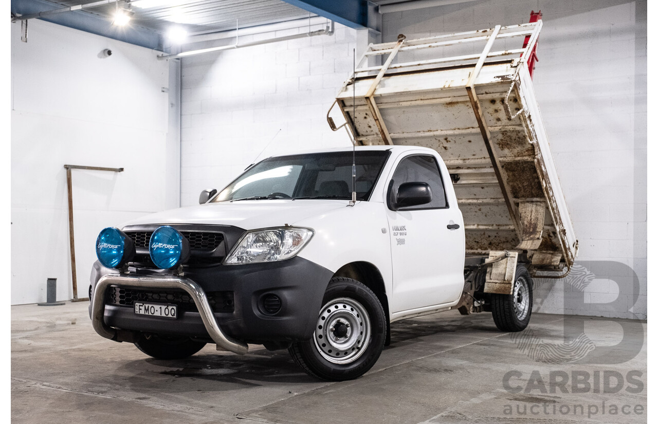 7/2009 Toyota Hilux Workmate TGN16R 08 Upgrade C/Chas White 2.7L - Hydraulic Tipper